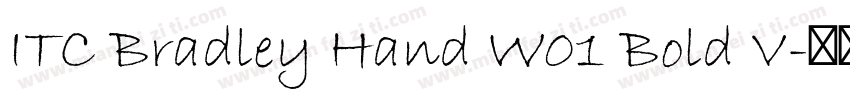 ITC Bradley Hand W01 Bold V字体转换